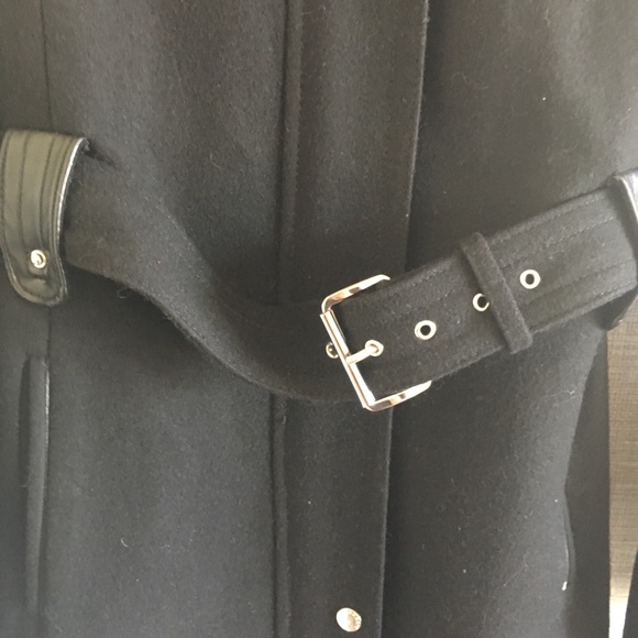 Black Belted Coat Size S By Laundry By Design - Picture 7 of 7